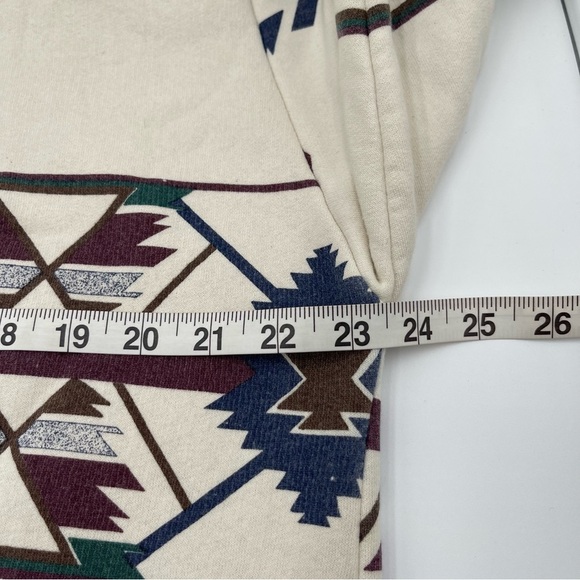 VTG 90’s Native Southwestern Aztec Sweatshirt Button Pullover Mens Large - Picture 11 of 15